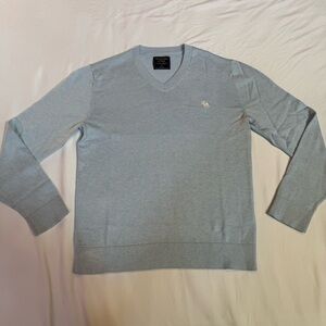 Abercrombie & Fitch Women's Pima Cotton V-Neck Sweater - Pastel Blue - Small